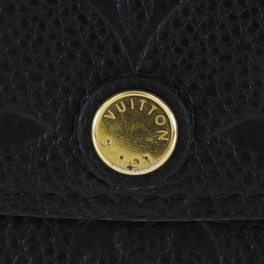 LOUIS VUITTON Bifold Wallet M64148 Monogram Ann Platt black Portefeuille Arianne