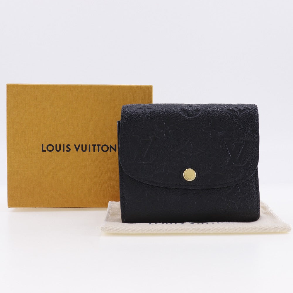 LOUIS VUITTON Bifold Wallet M64148 Monogram Ann Platt black Portefeuille Arianne