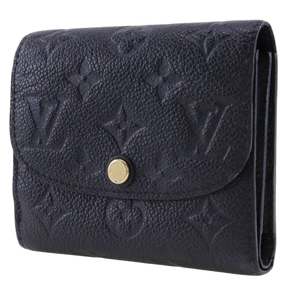 LOUIS VUITTON Bifold Wallet M64148 Monogram Ann Platt black Portefeuille Arianne