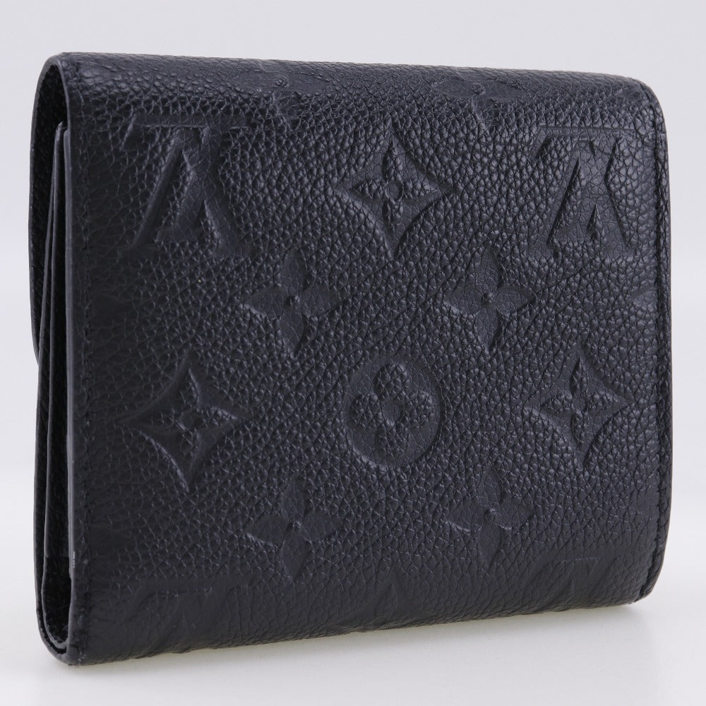 LOUIS VUITTON Bifold Wallet M64148 Monogram Ann Platt black Portefeuille Arianne