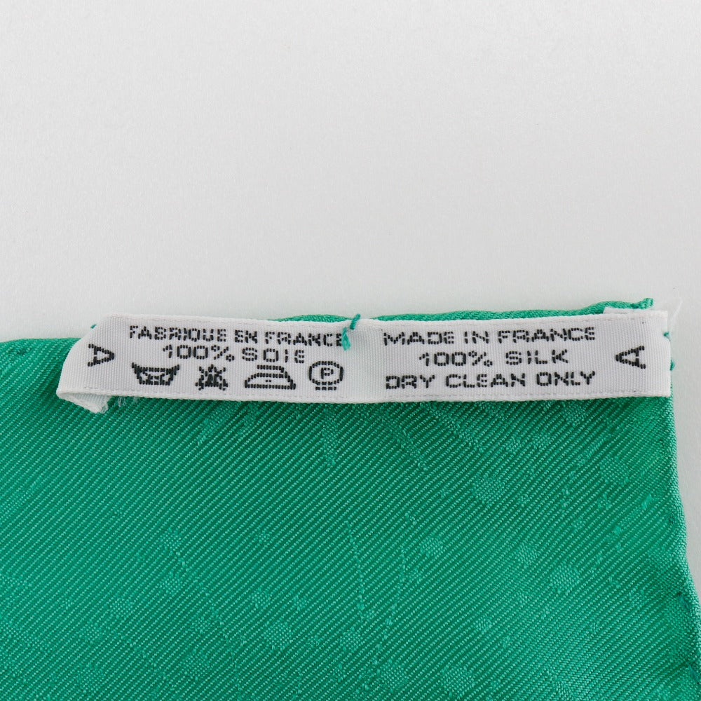 HERMES scarf silk Green LUNA PARK amusement park Carre90
