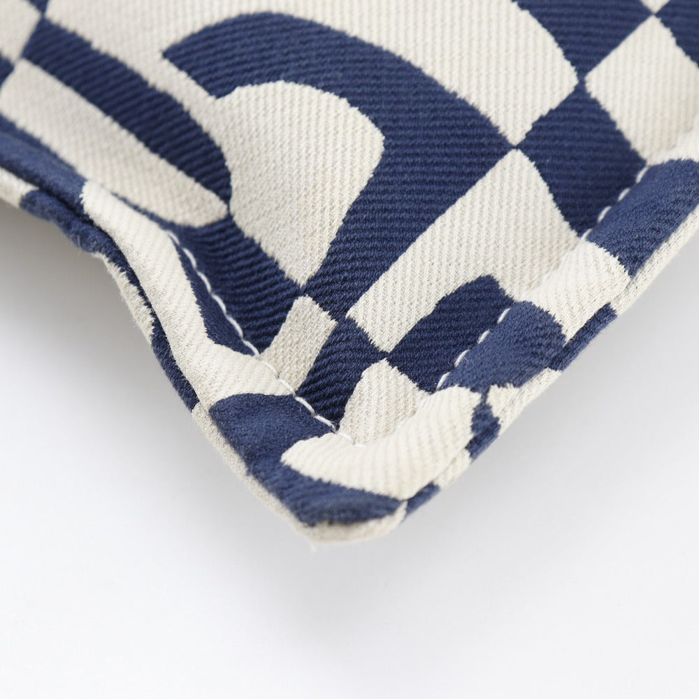 HERMES Pouch canvas Navy / beige Chene Dunkle Truth Flat GM