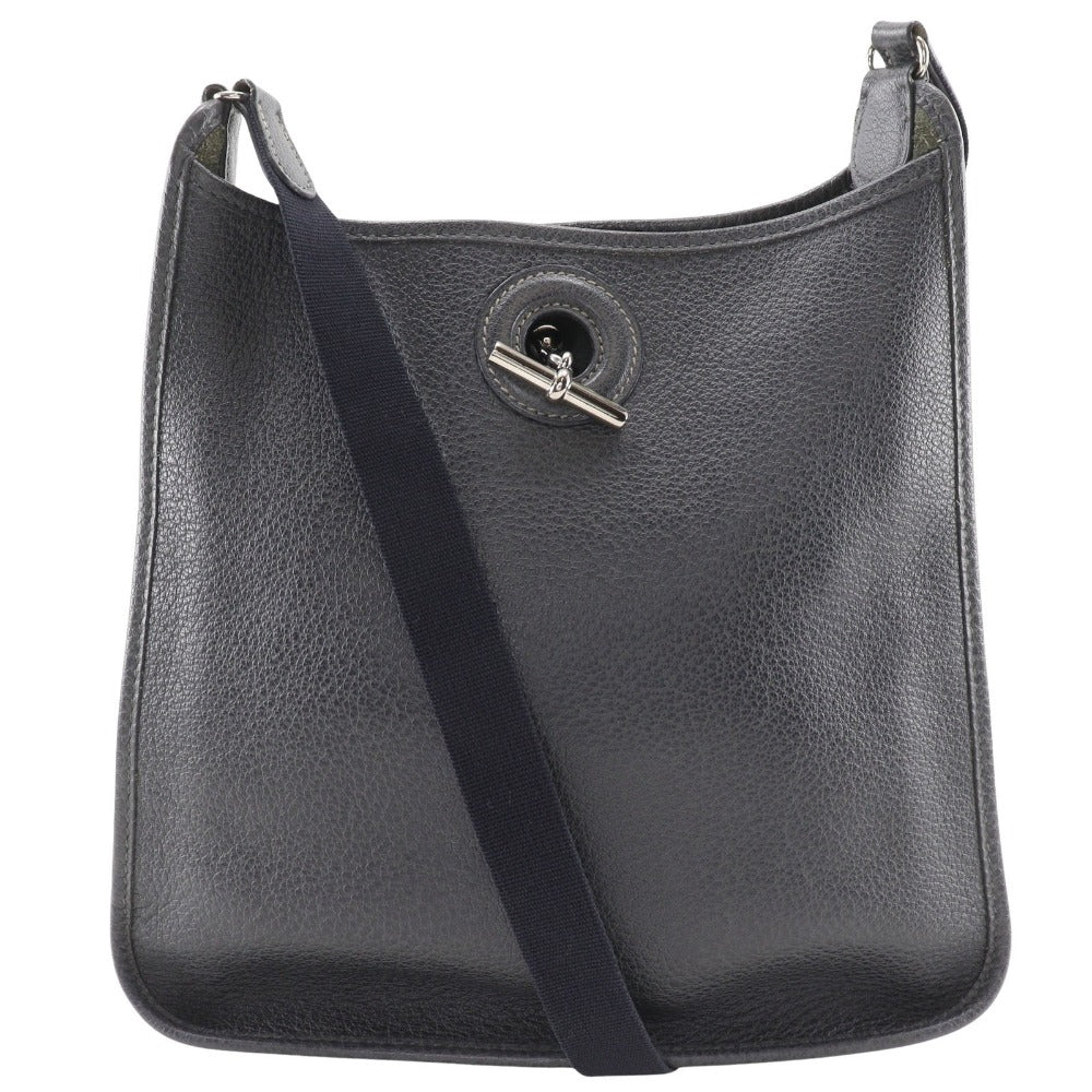 HERMES Shoulder Bag leather gray Vespa 28 Women Used