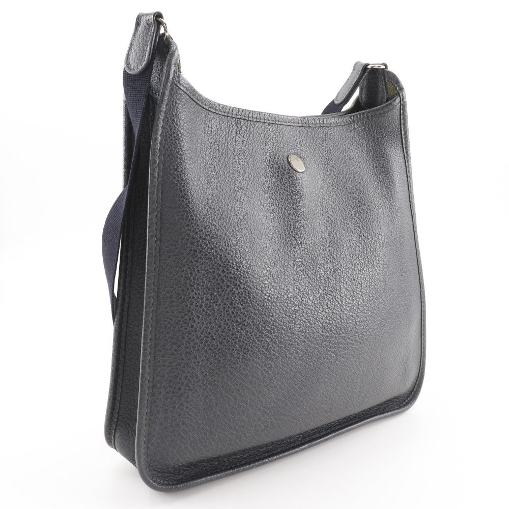 HERMES Shoulder Bag leather gray Vespa 28 Women Used