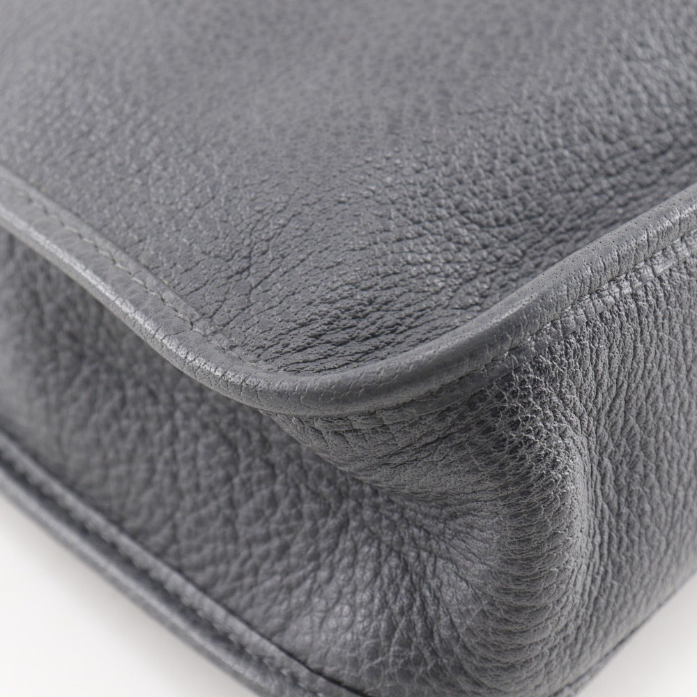 HERMES Shoulder Bag leather gray Vespa 28 Women Used