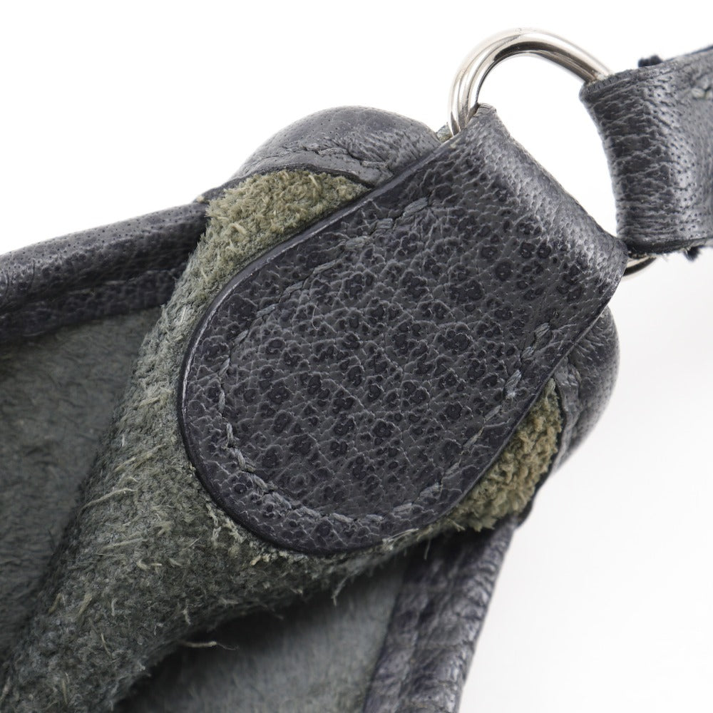 HERMES Shoulder Bag leather gray Vespa 28 Women Used
