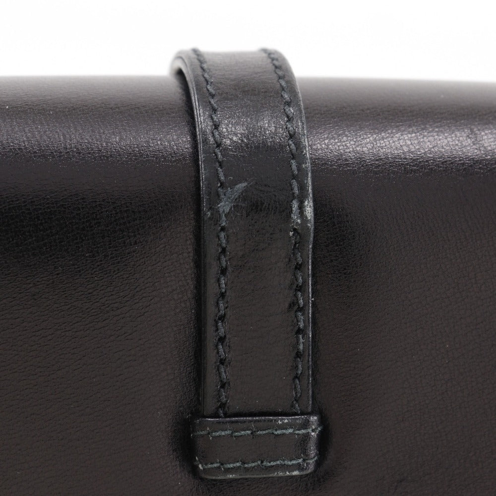 GUCCI Shoulder Bag Calfskin black 2-way clutch Old Gucci