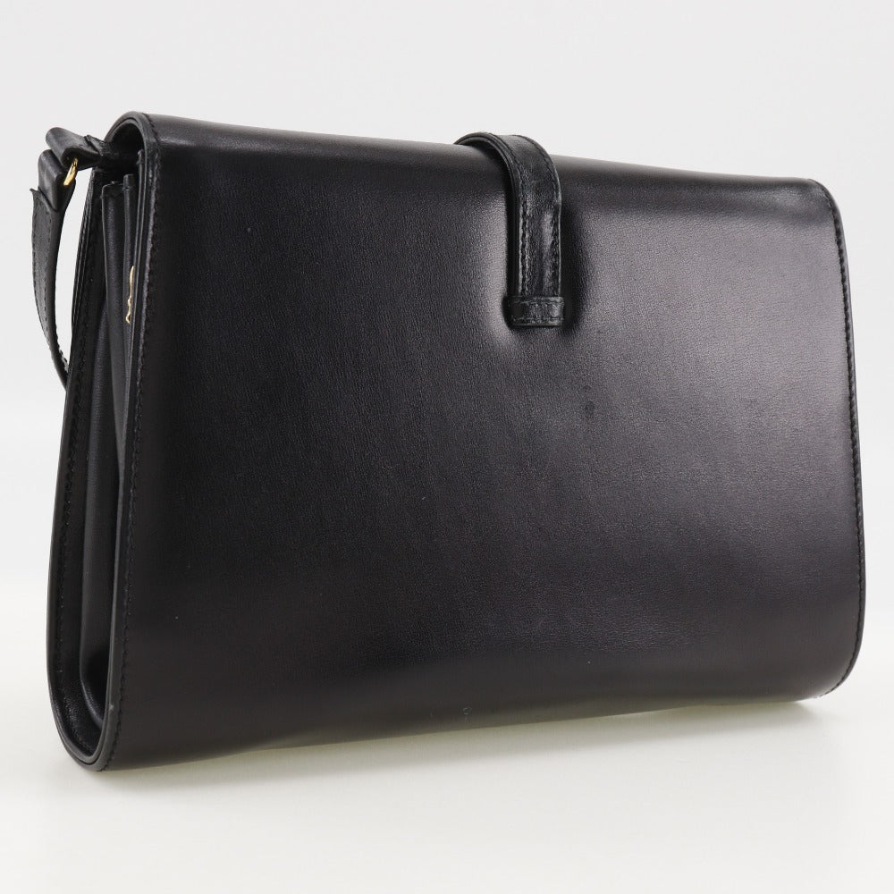 GUCCI Shoulder Bag Calfskin black 2-way clutch Old Gucci