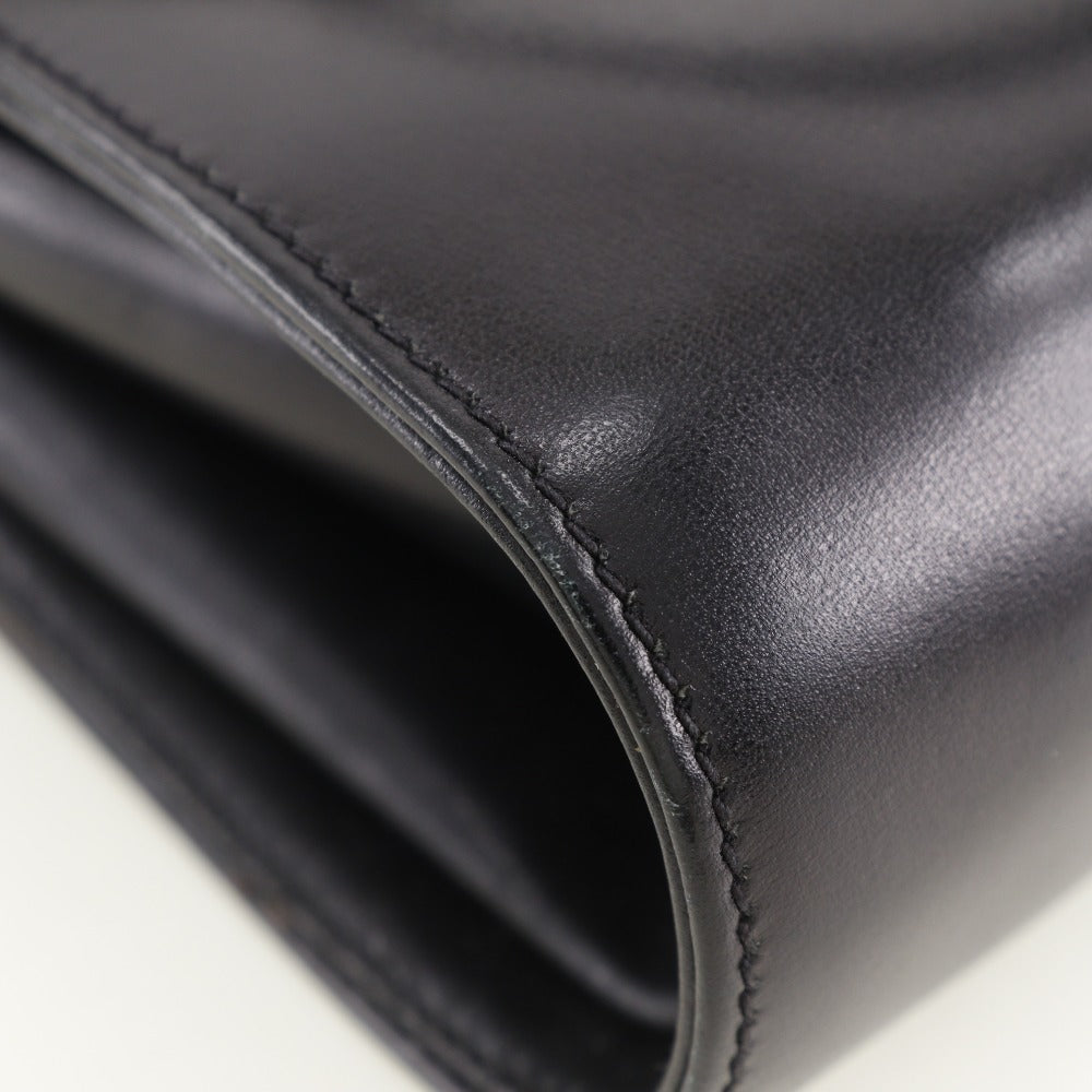 GUCCI Shoulder Bag Calfskin black 2-way clutch Old Gucci