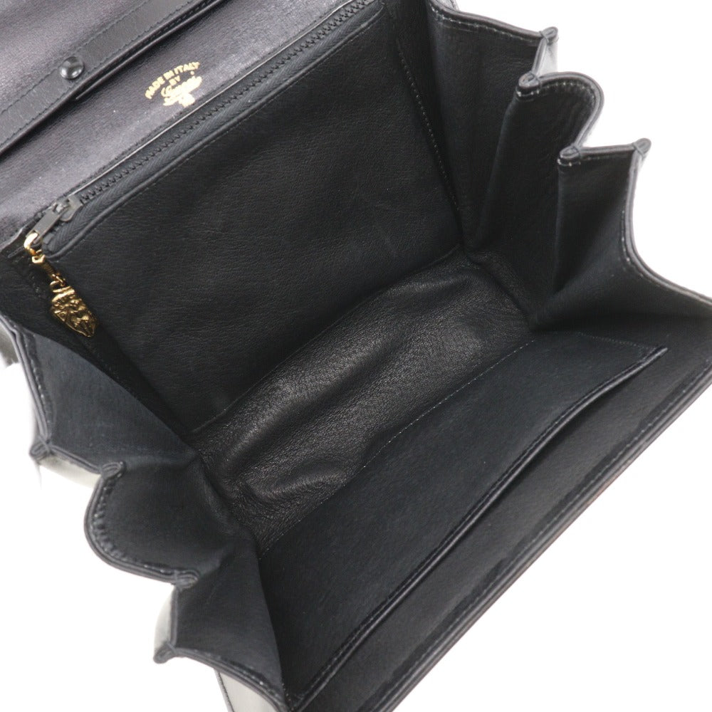 GUCCI Shoulder Bag Calfskin black 2-way clutch Old Gucci