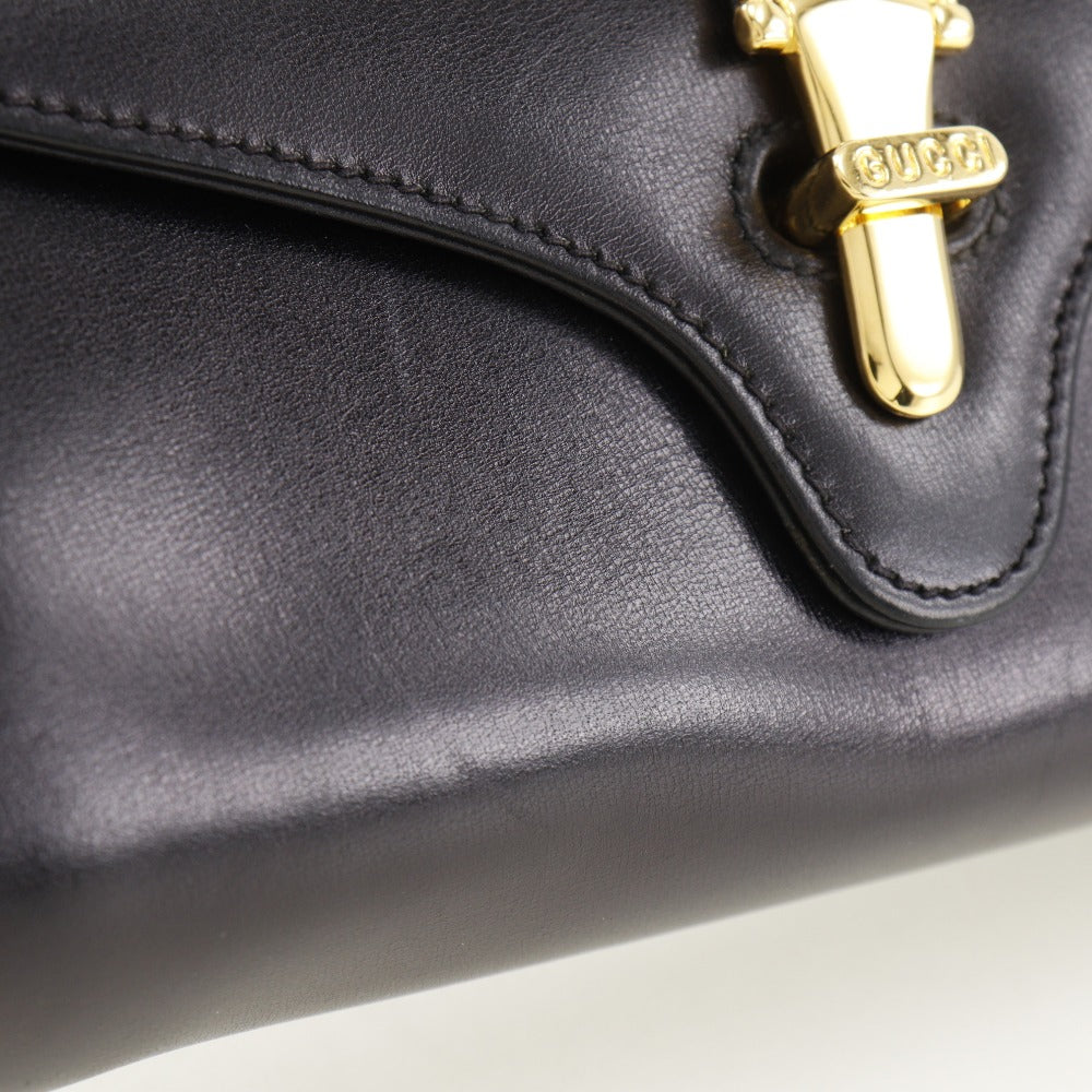 GUCCI Shoulder Bag Calfskin black 2-way clutch Old Gucci
