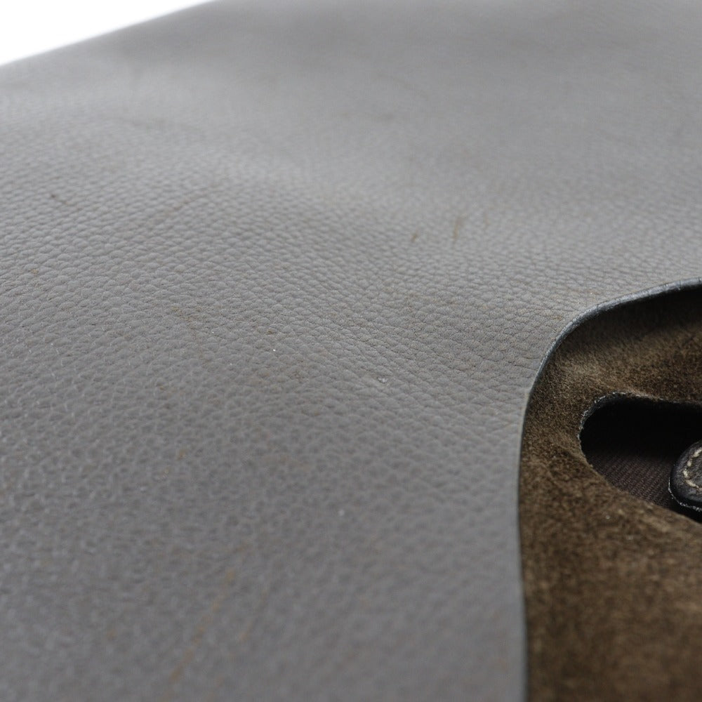 HERMES Shoulder Bag Vache Liegé, Toile H Brown Sac Colorado GM
