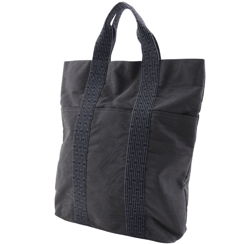 HERMES Handbag Nylon canvas gray Tote Bag Her Line Cabas