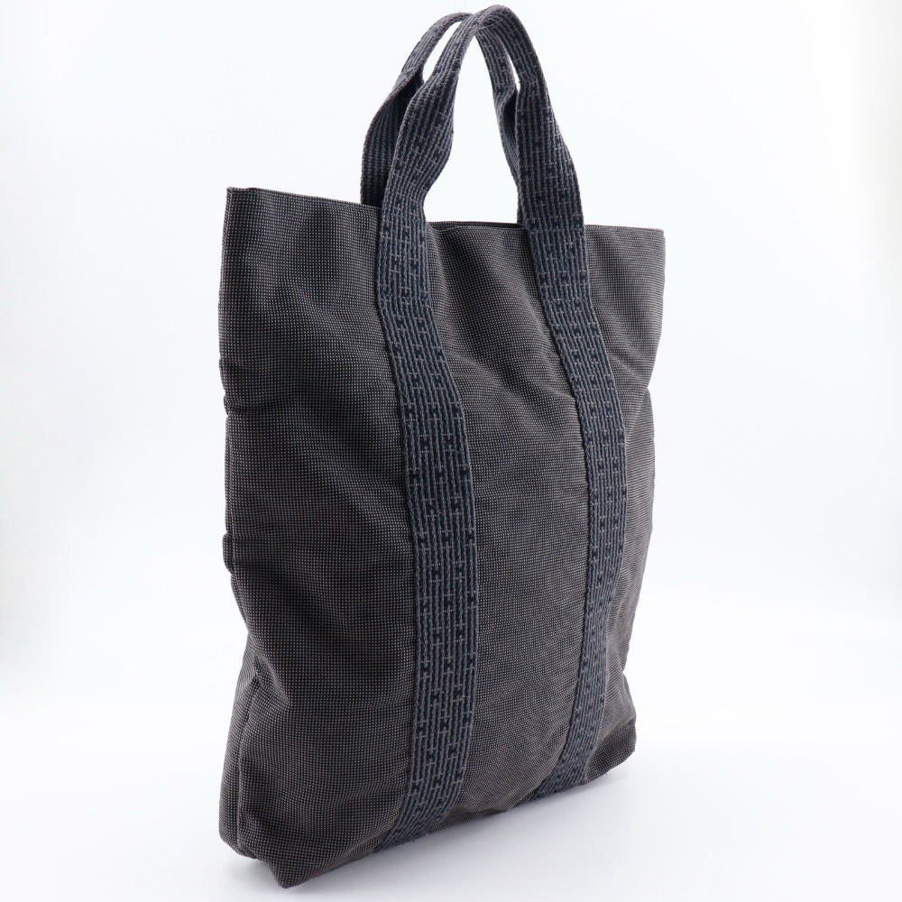 HERMES Handbag Nylon canvas gray Tote Bag Her Line Cabas
