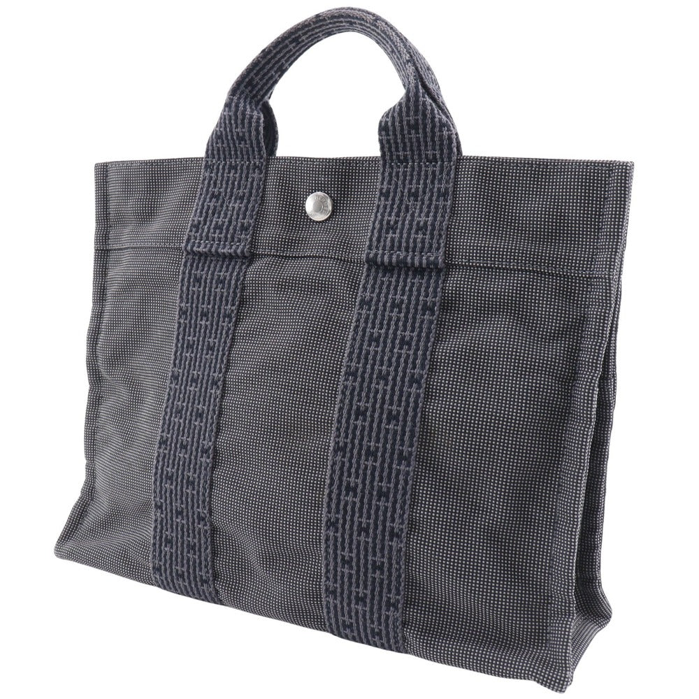 HERMES Handbag Nylon canvas gray Her Line Tote PM