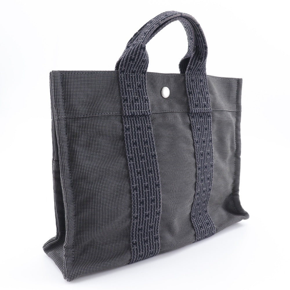 HERMES Handbag Nylon canvas gray Her Line Tote PM