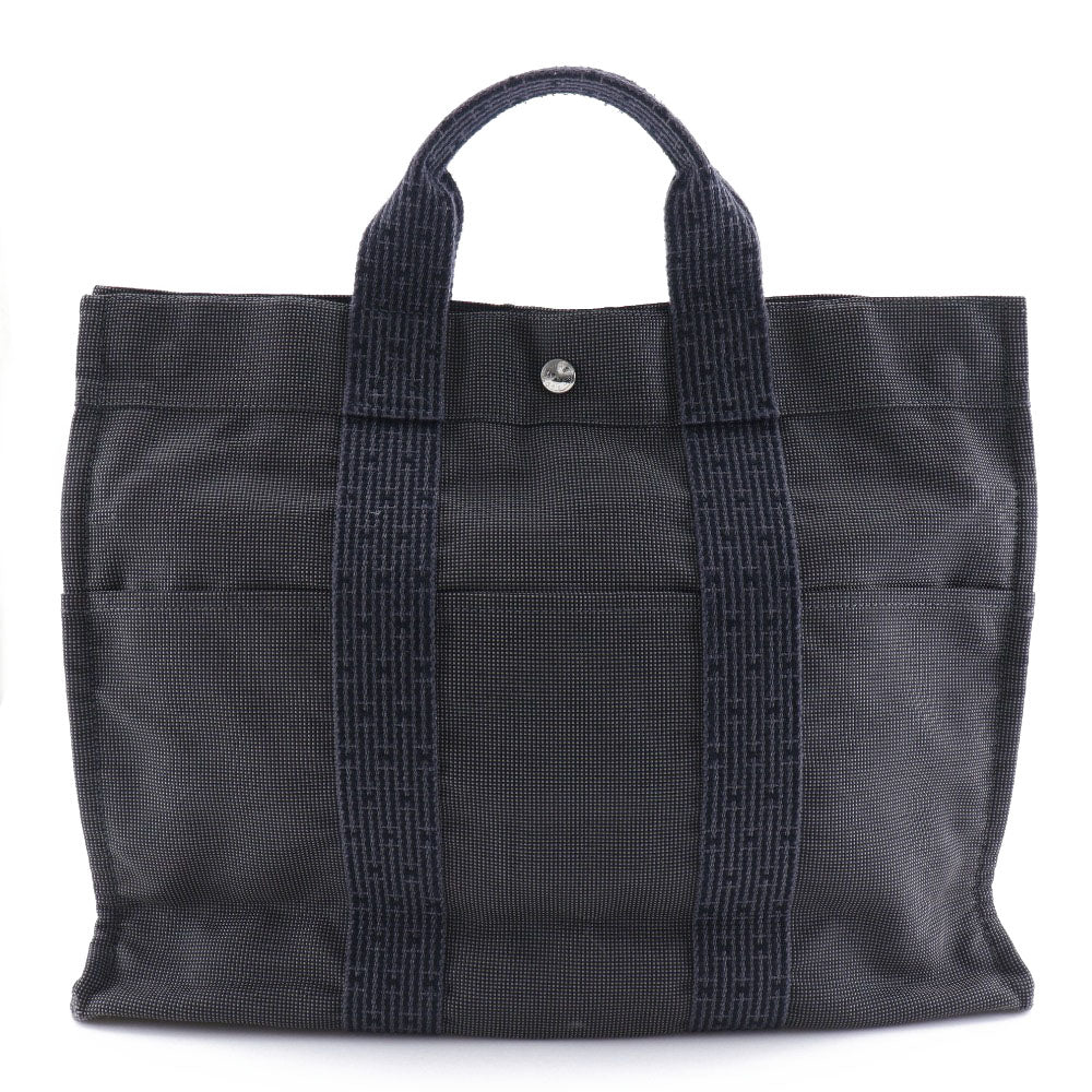 HERMES Handbag Nylon canvas gray Her LineTote MM