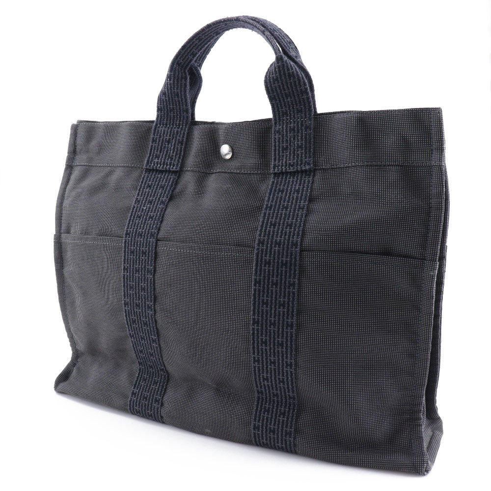 HERMES Handbag Nylon canvas gray Her LineTote MM