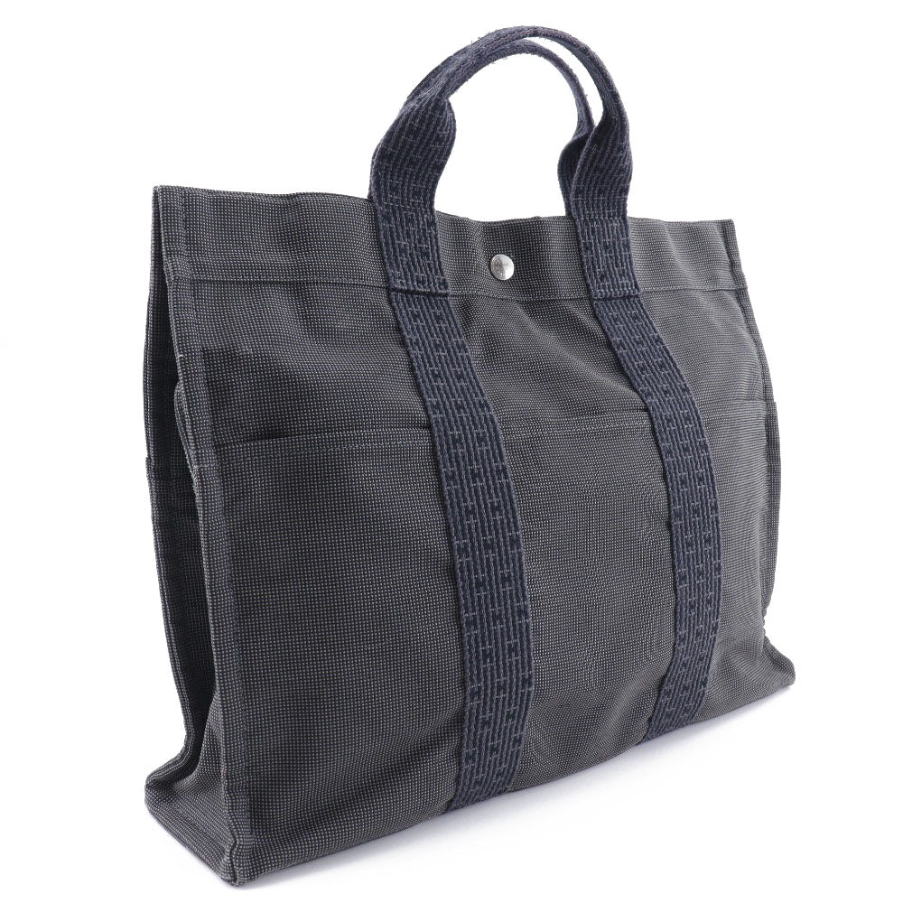 HERMES Handbag Nylon canvas gray Her LineTote MM