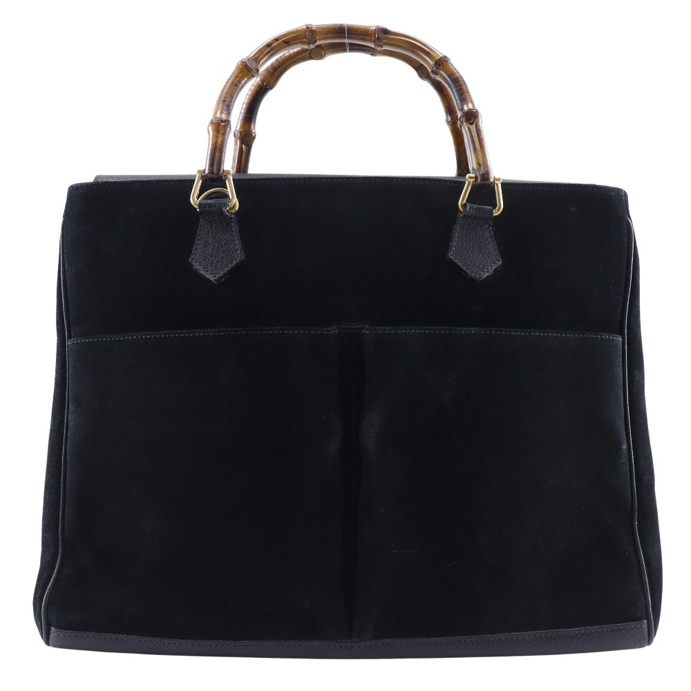 GUCCI Tote Bag Suede black Old Gucci Bang Boot