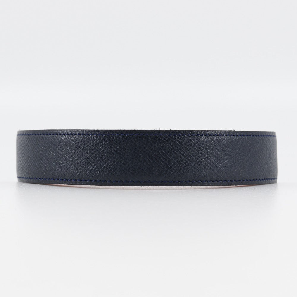 HERMES belt Plated Gold , Courchevel Black / red reversible Etrie 85