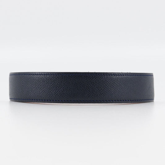 HERMES belt Plated Gold , Courchevel Black / red reversible Etrie 85