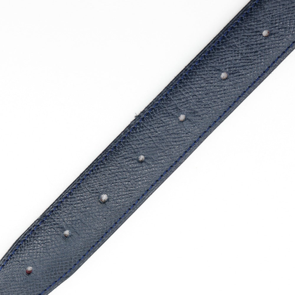 HERMES belt Plated Gold , Courchevel Black / red reversible Etrie 85
