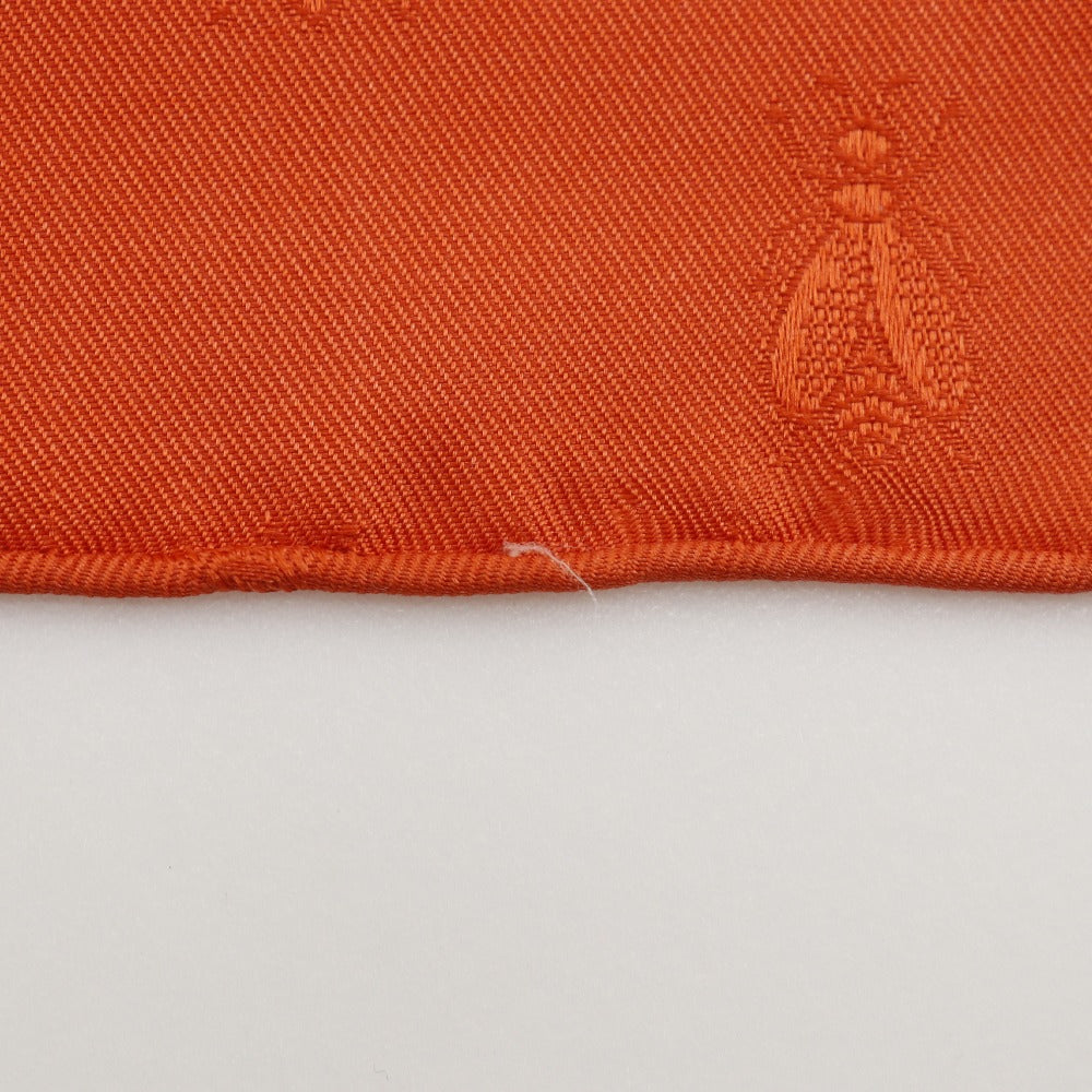 HERMES scarf silk White / orange Napoleon NAPOLEON Carre90 Women Used