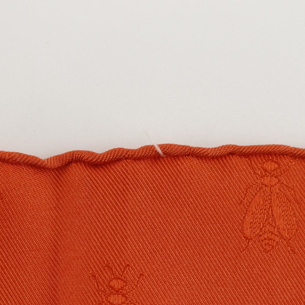 HERMES scarf silk White / orange Napoleon NAPOLEON Carre90 Women Used