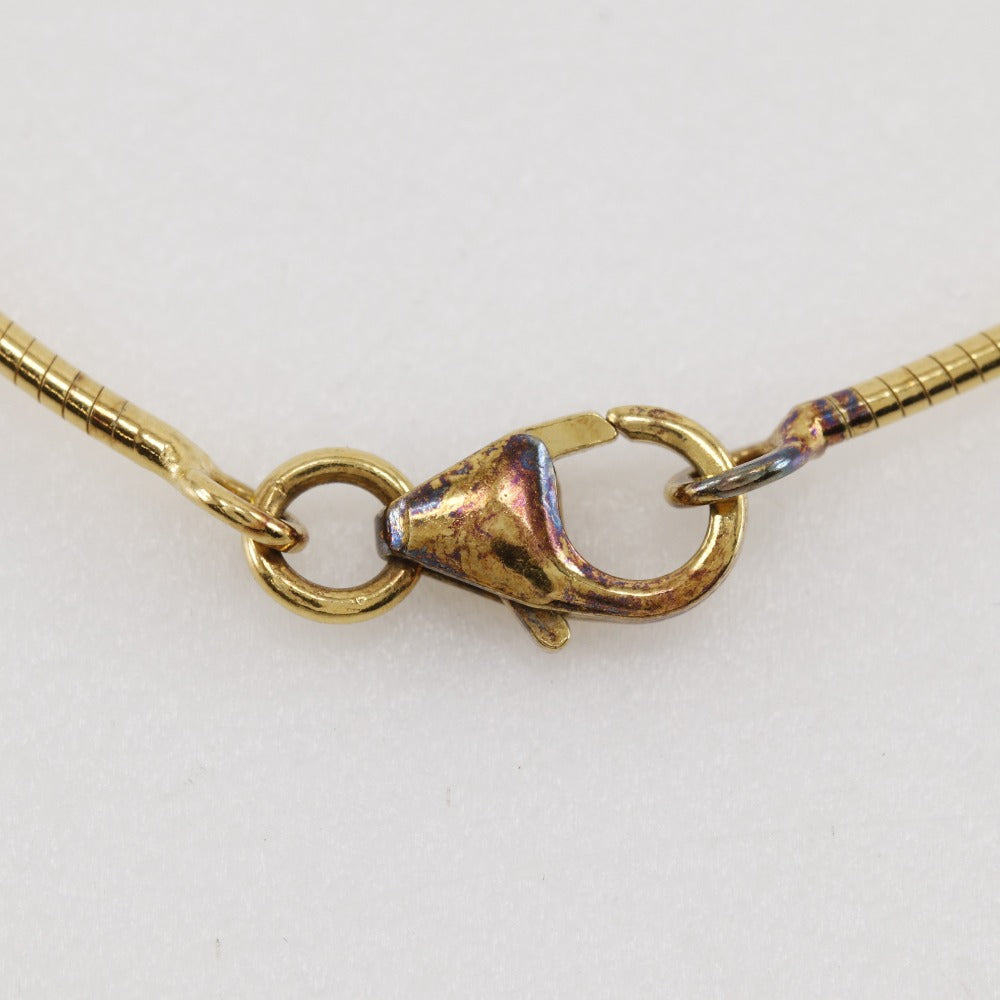 HERMES Necklace Silver925 Gold / orange wire Pop H