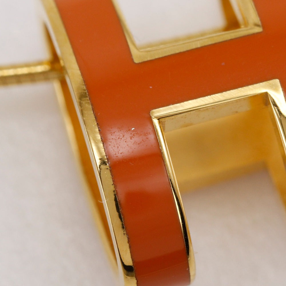 HERMES Necklace Silver925 Gold / orange wire Pop H