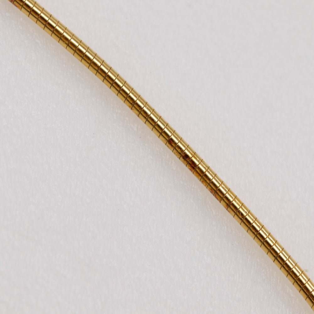 HERMES Necklace Silver925 Gold / orange wire Pop H