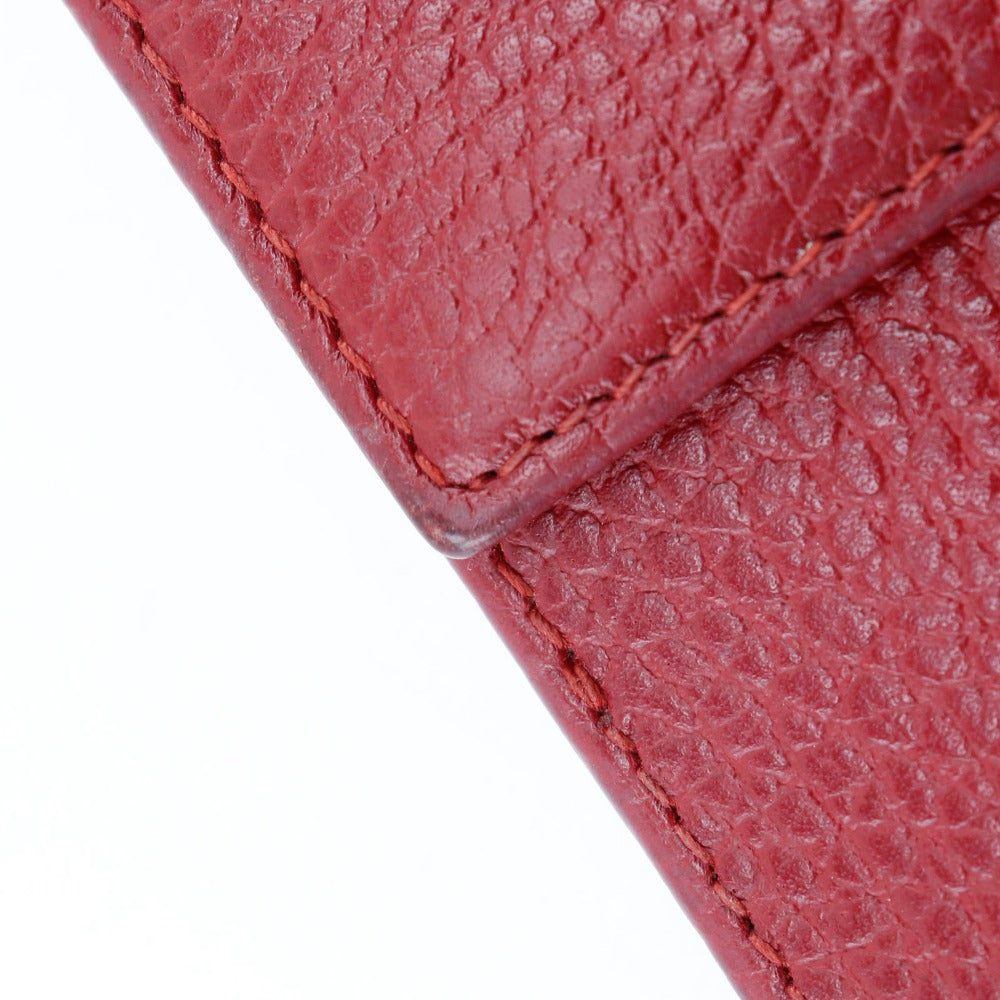 GUCCI Bifold Wallet 456122 leather Red GG Marmont