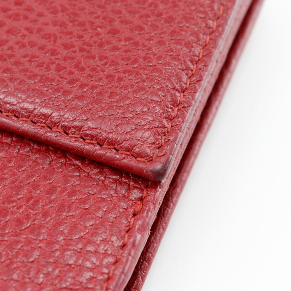 GUCCI Bifold Wallet 456122 leather Red GG Marmont