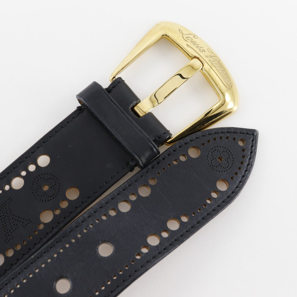 LOUIS VUITTON belt M9679 leather black Nomad Monogram Santur Phoenix 90