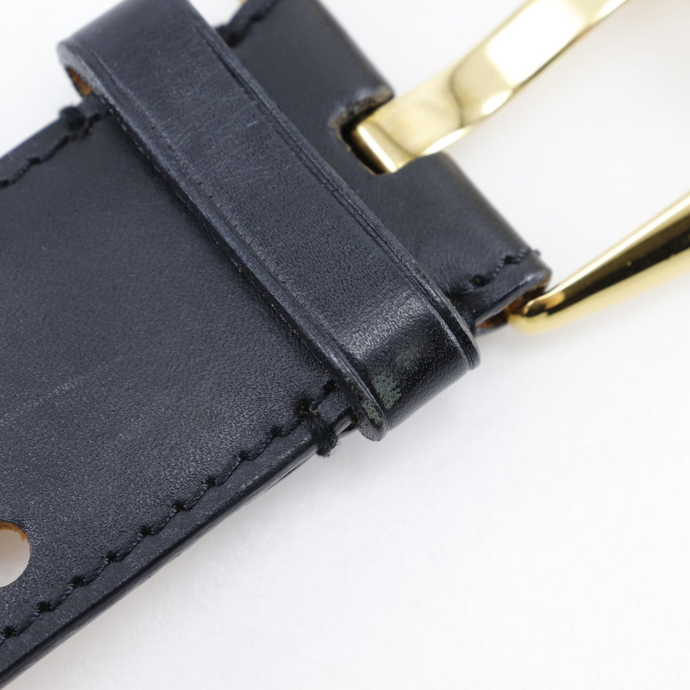 LOUIS VUITTON belt M9679 leather black Nomad Monogram Santur Phoenix 90