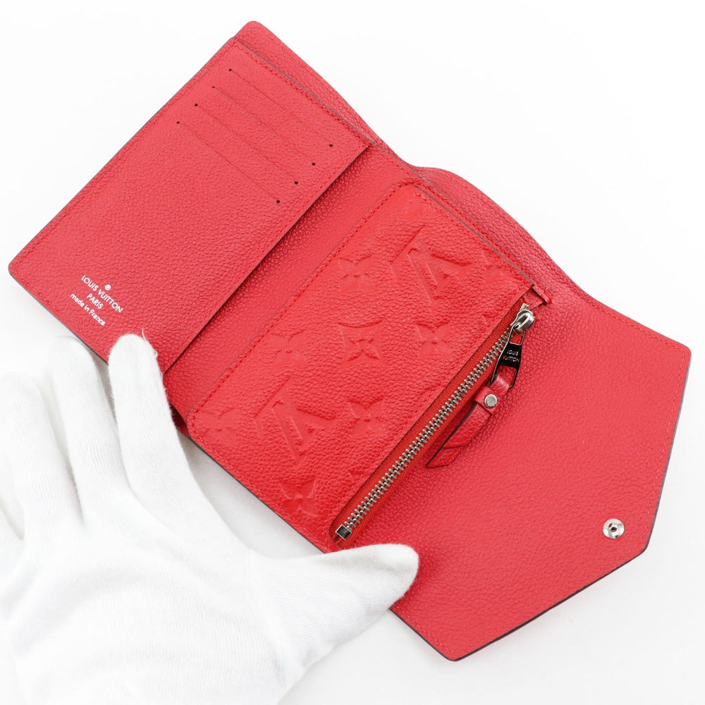 LOUIS VUITTON Bifold Wallet M60735 Monogram Ann Platt Red Portefeuille Curies Compact