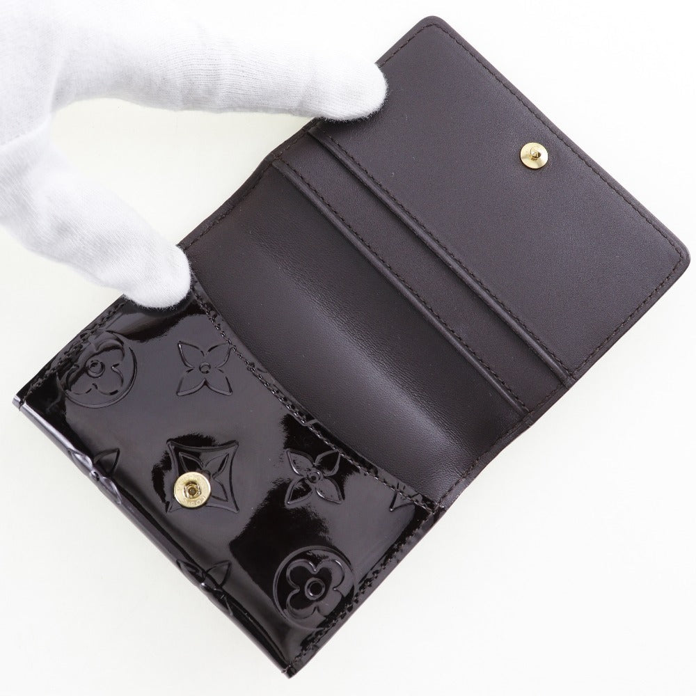 LOUIS VUITTON Coin case M93519 Monogram Vernis wine-red Ludlow