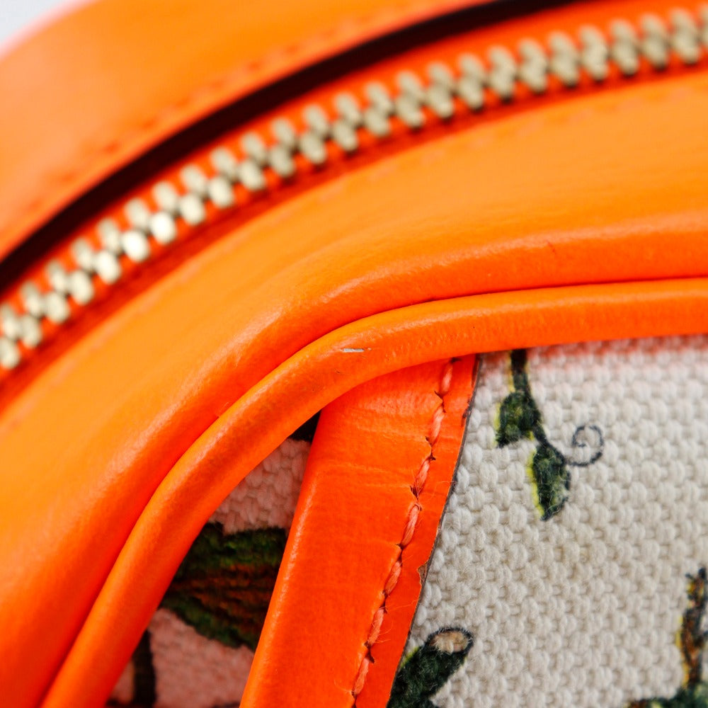 GUCCI Shoulder Bag 550147 Canvas, Leather Orange Floral GG Flora