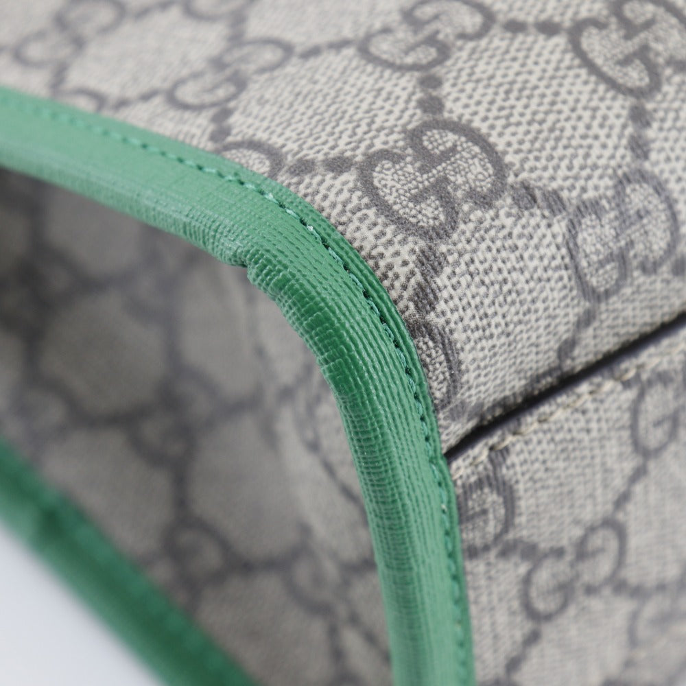 GUCCI Handbag 605662 GG Supreme Canvas Brown / green Children's Boat Tote Bag