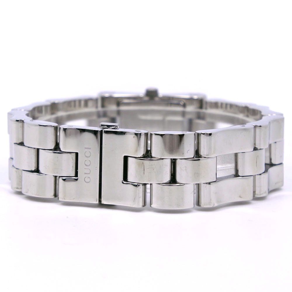GUCCI Watches Quartz 2305L Stainless Steel Silver black dial Women Used