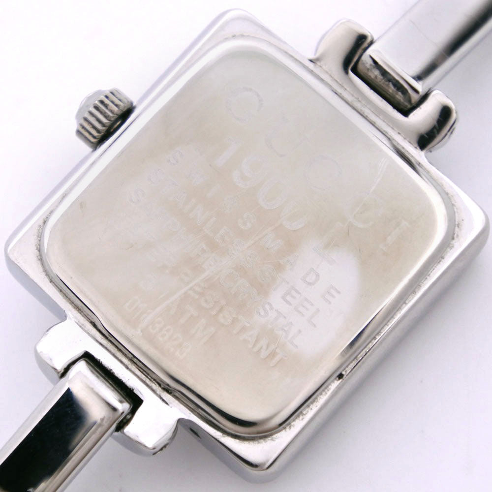 GUCCI Watches Quartz 1900L Stainless Steel Silver black dial Women Used