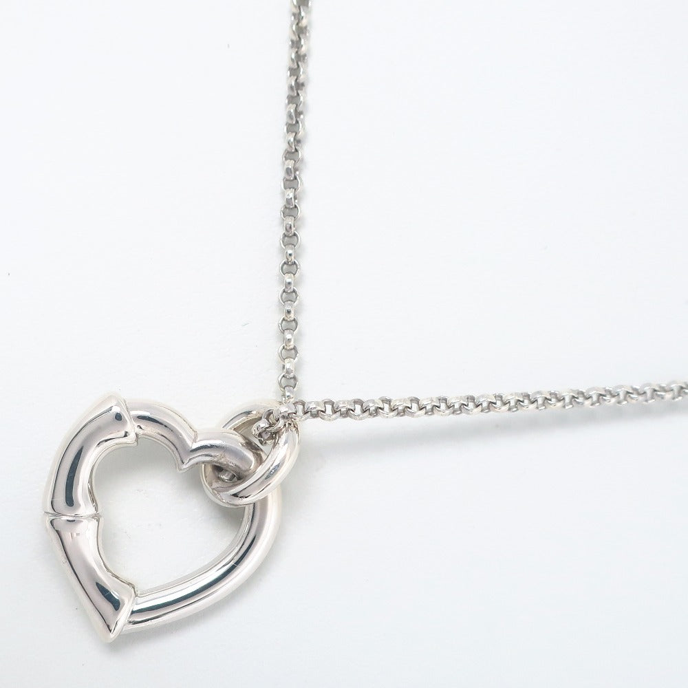 GUCCI Necklace Silver925 Silver Bamboo Heart Women Used