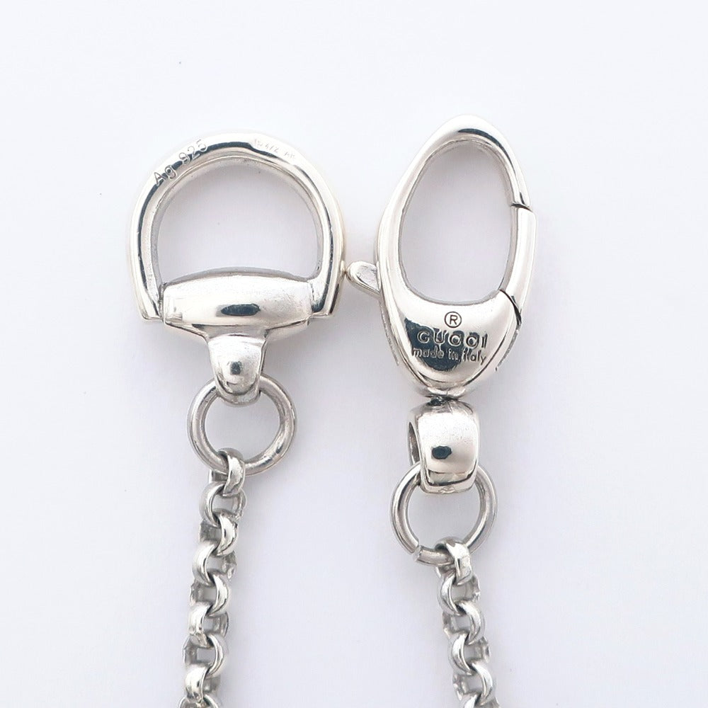 GUCCI Necklace Silver925 Silver Bamboo Heart Women Used