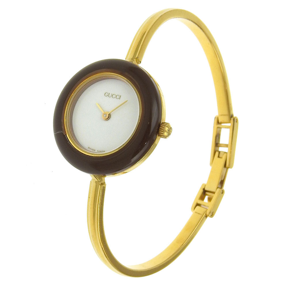 GUCCI Watches Quartz 11/12.2 Plated Gold gold Change bezel White dial