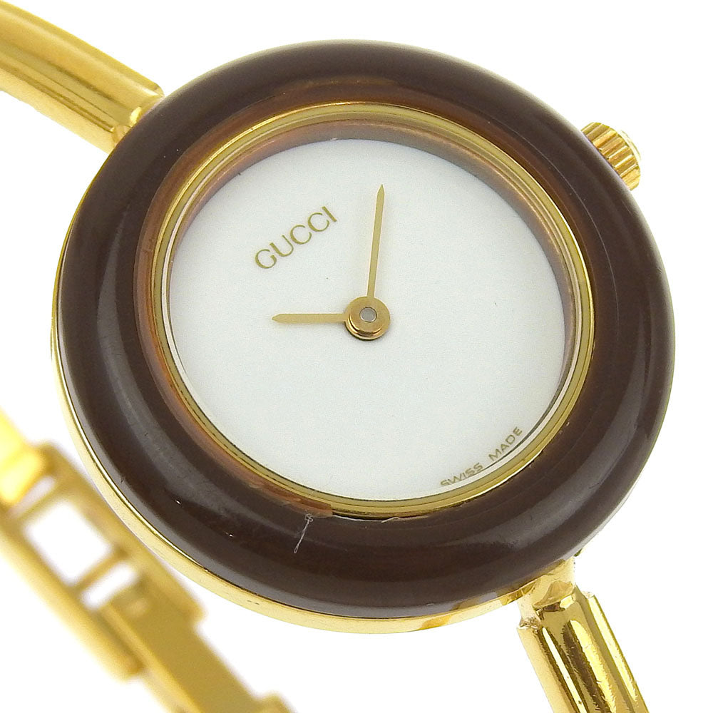 GUCCI Watches Quartz 11/12.2 Plated Gold gold Change bezel White dial