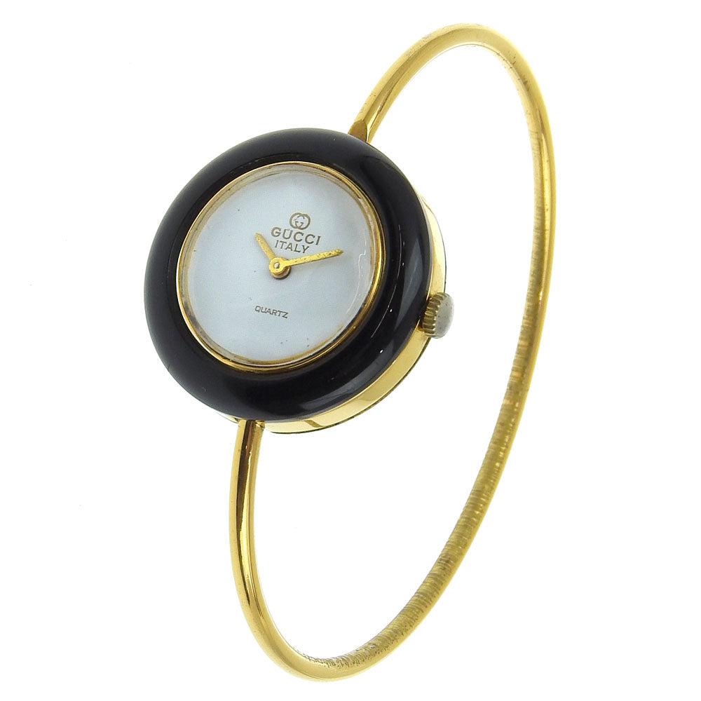 GUCCI Watches Quartz Plated Gold gold Change bezel White dial