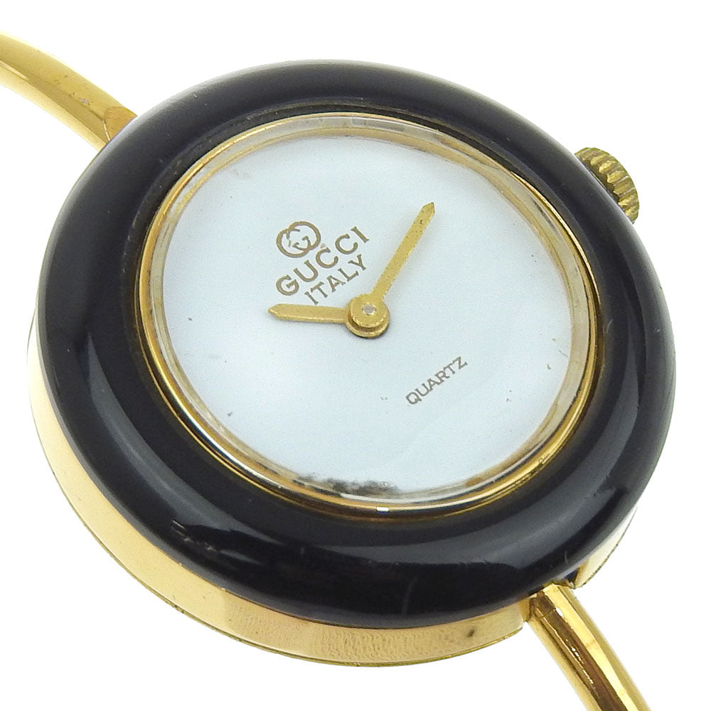 GUCCI Watches Quartz Plated Gold gold Change bezel White dial