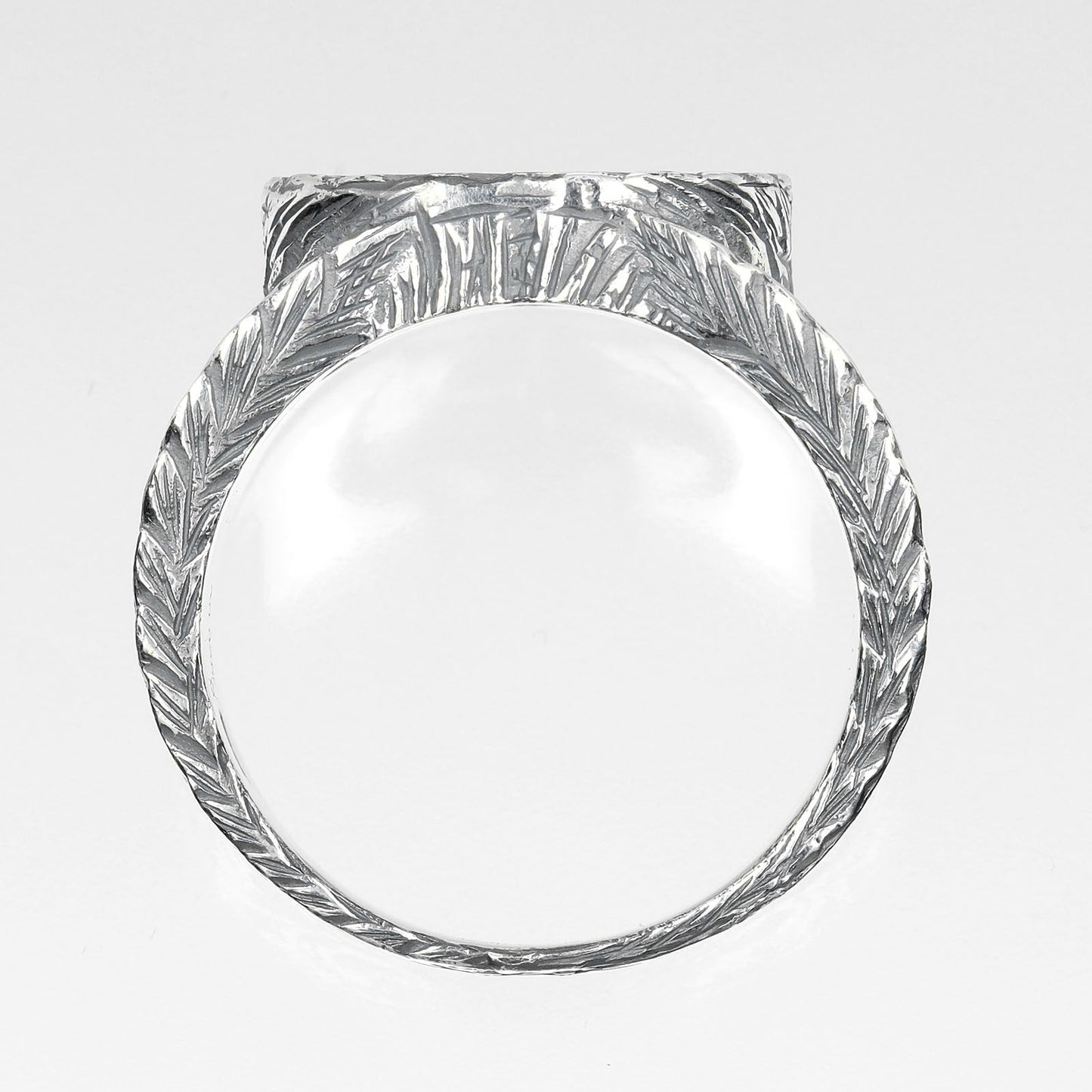 GUCCI Ring Silver925 Silver Interlocking G Arabesque mens 19 Used