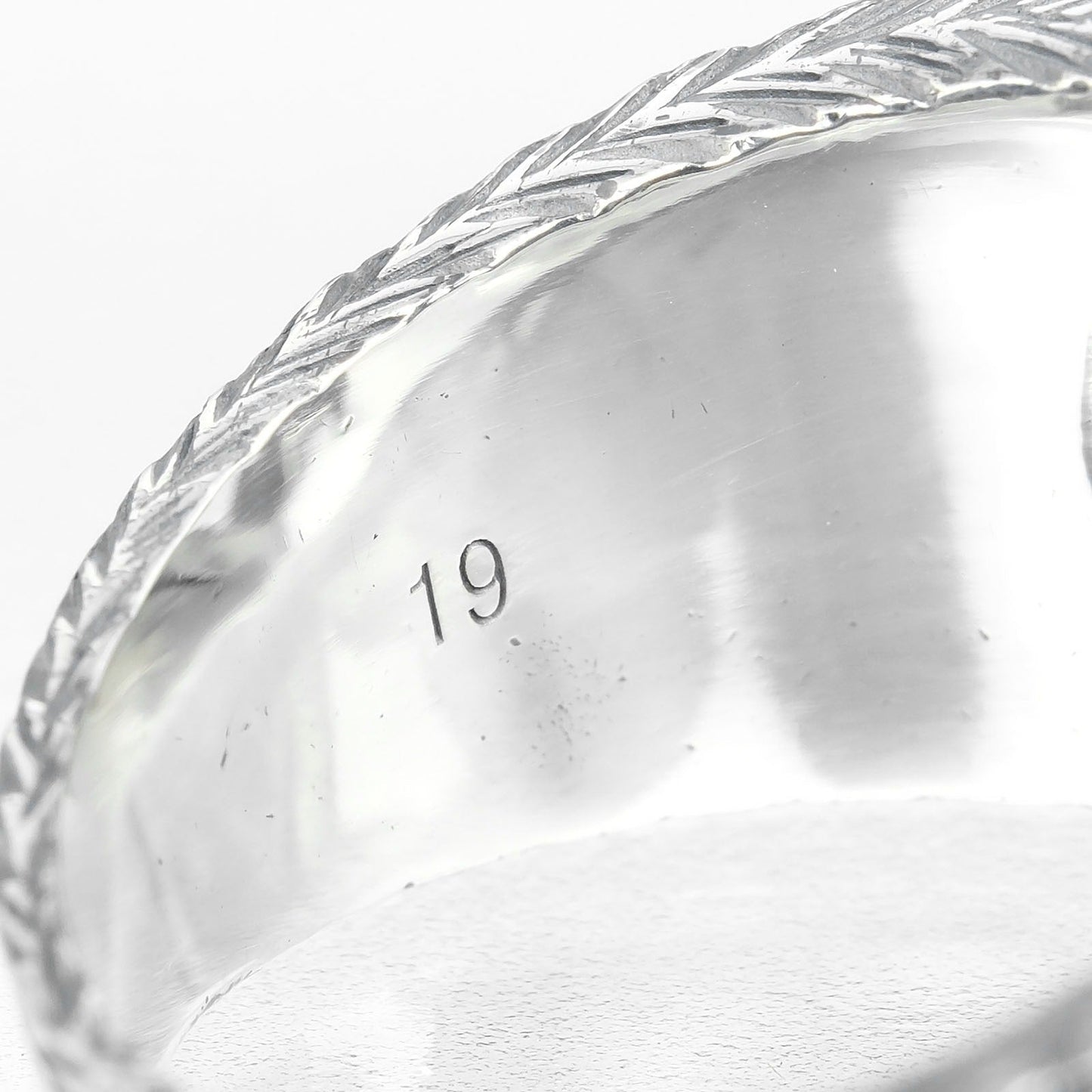 GUCCI Ring Silver925 Silver Interlocking G Arabesque mens 19 Used